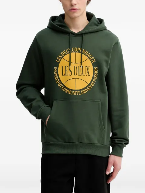 Les Deux Ben Basketball print hoodie
