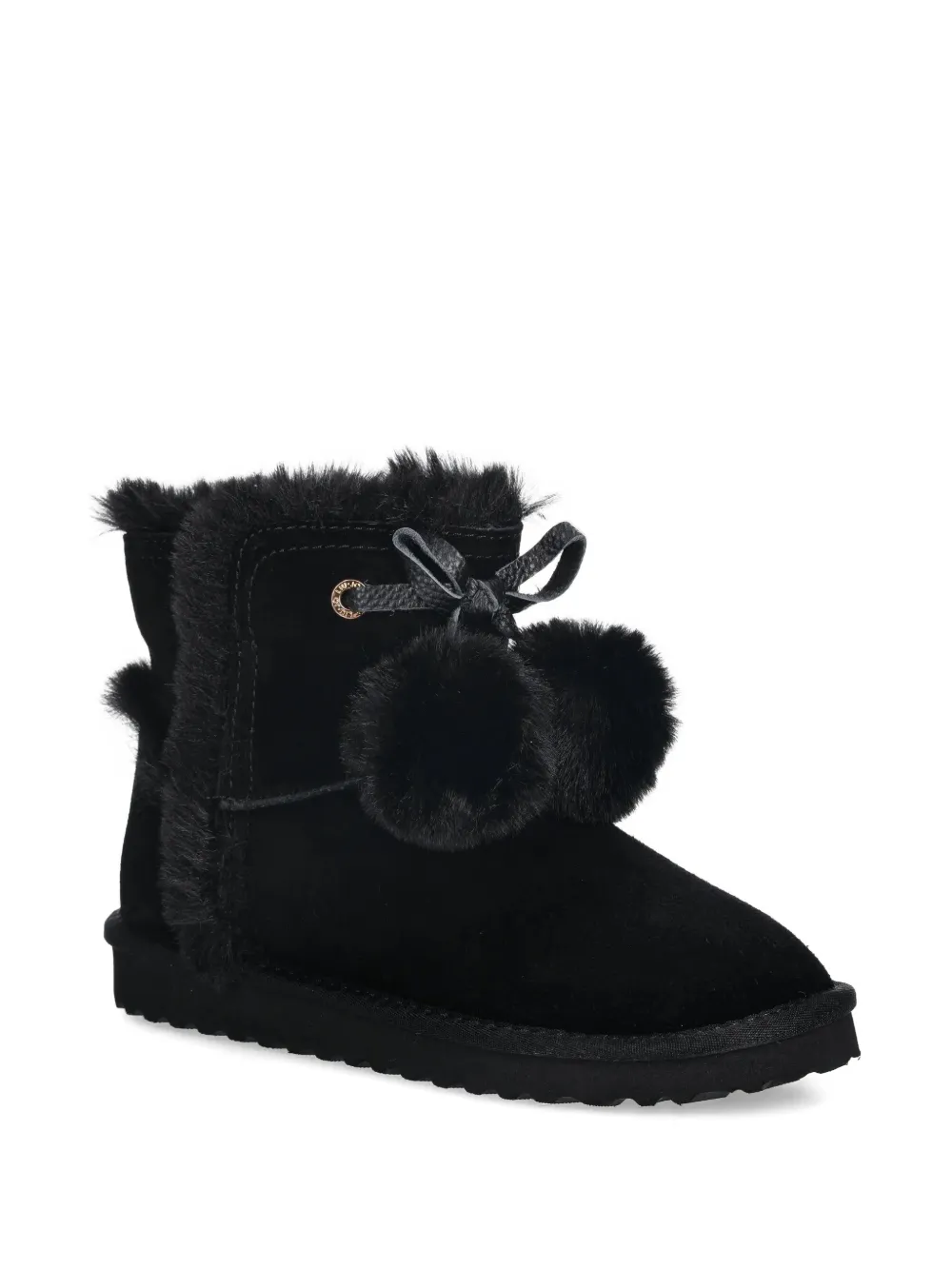 LIU JO Laarzen met pompon van imitatiebont Zwart
