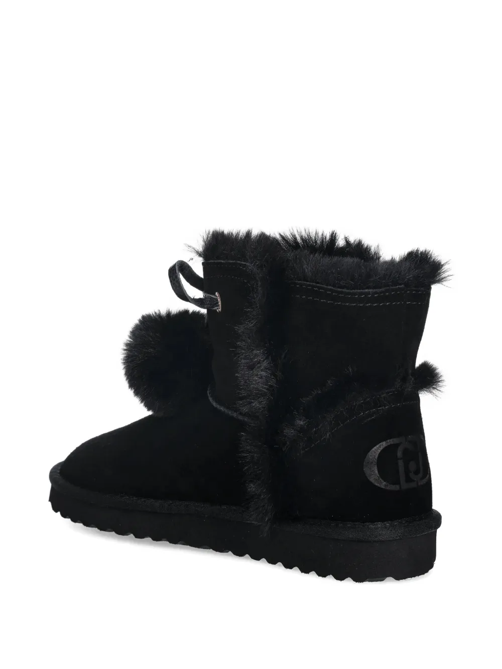LIU JO Laarzen met pompon van imitatiebont Zwart