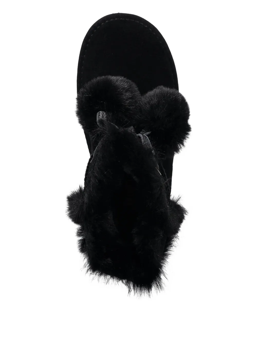 LIU JO Laarzen met pompon van imitatiebont Zwart