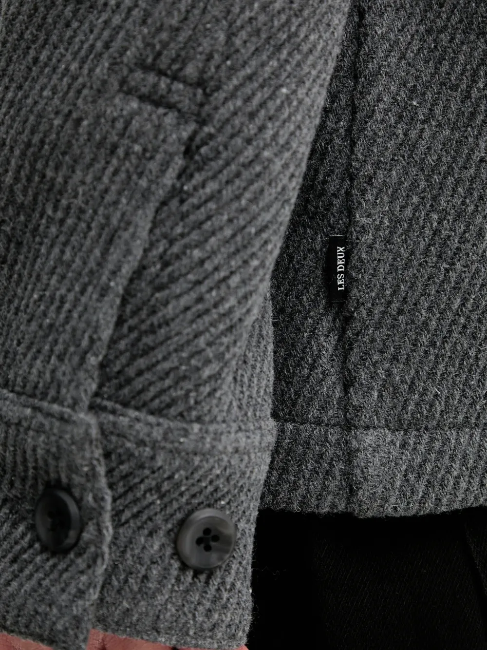 Les Deux Hamilton shirtjack met knopen Grijs