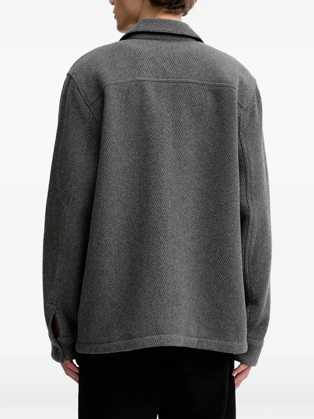  Les Deux Hamilton Button-front Overshirt - Grey 
