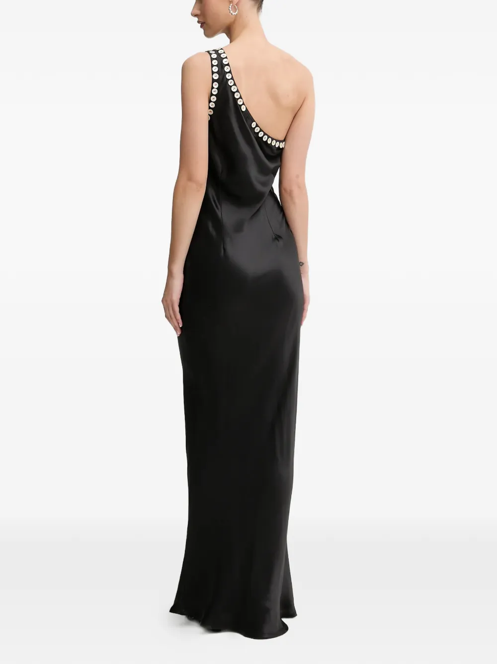  Never Fully Dressed One-shoulder Maxi Dress - Black 