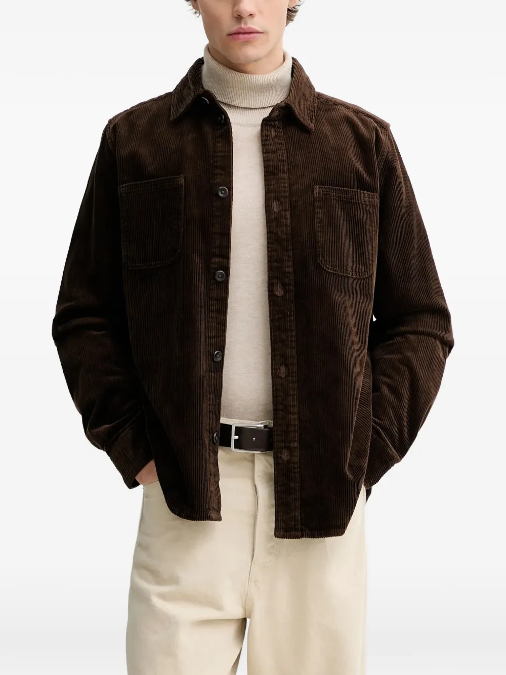 Les Deux Kody corduroy overshirt | Brown | Image 1