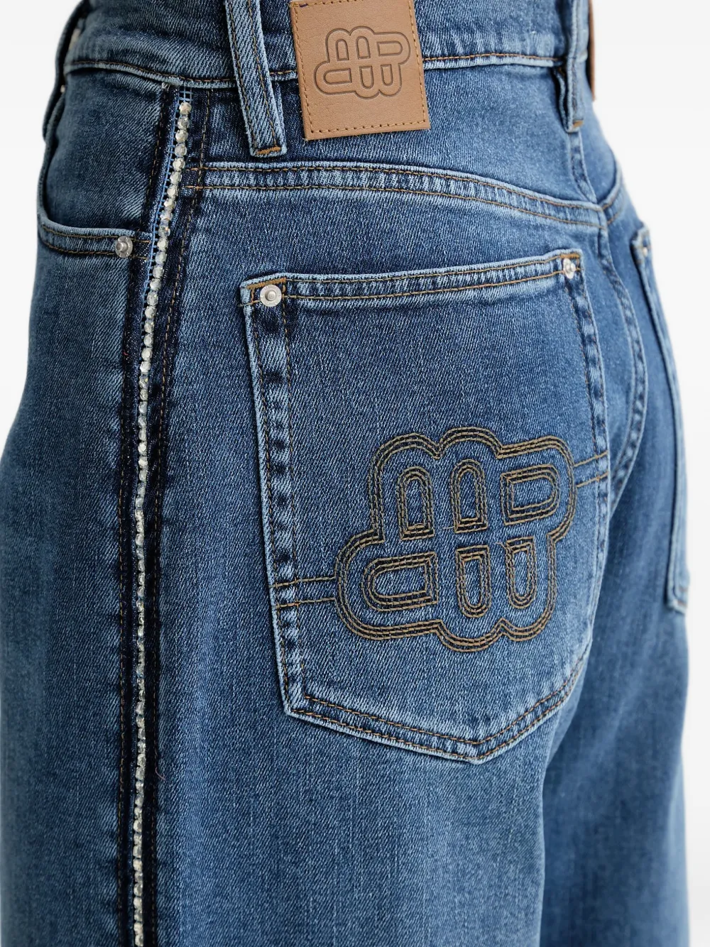 MUNTHE Verfraaid denim Blauw