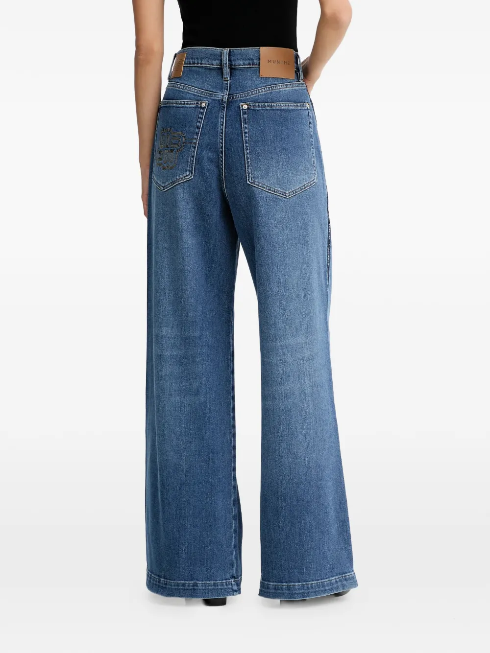 MUNTHE Verfraaid denim Blauw