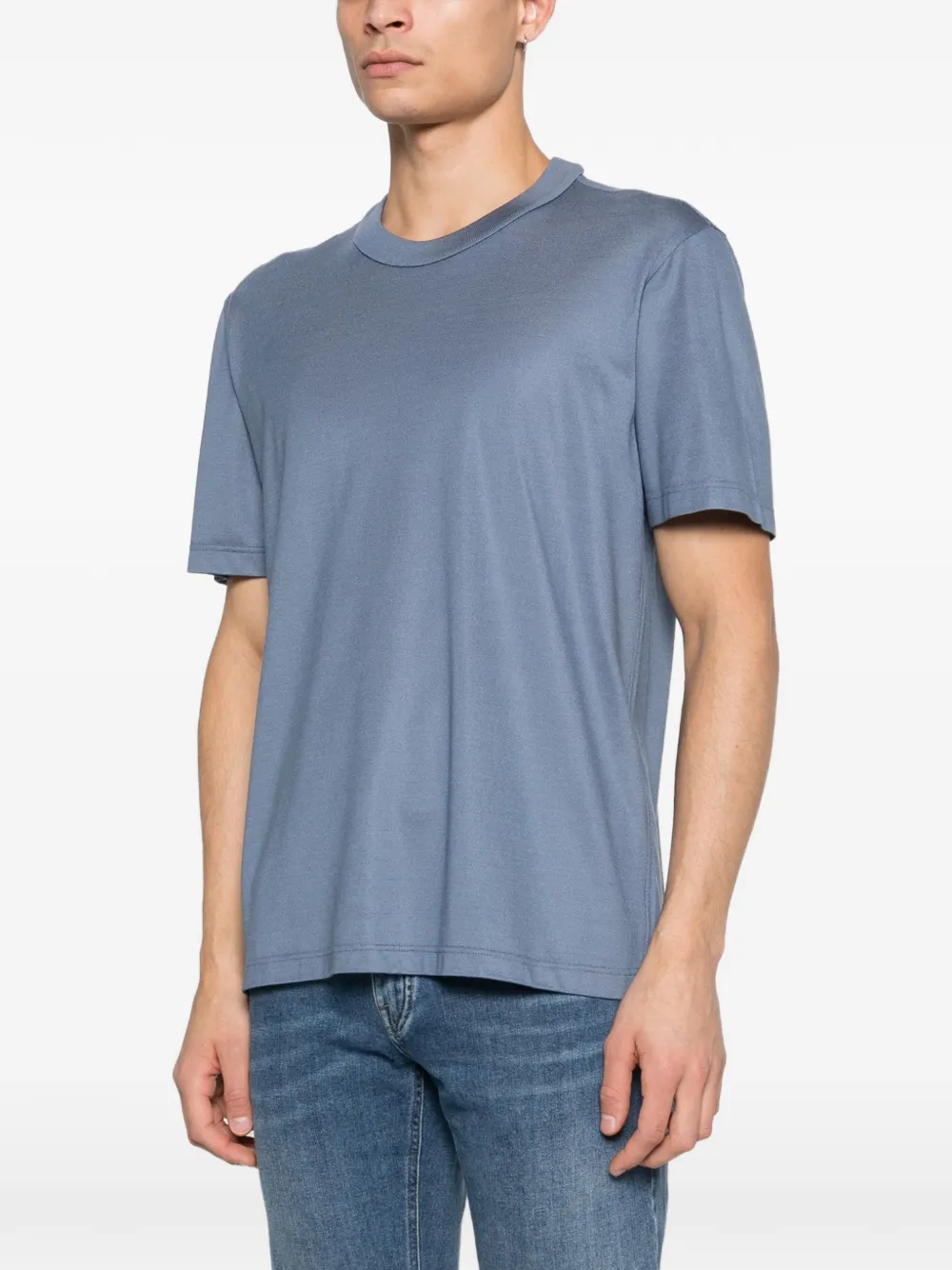 Brioni T-shirt met ronde hals Blauw