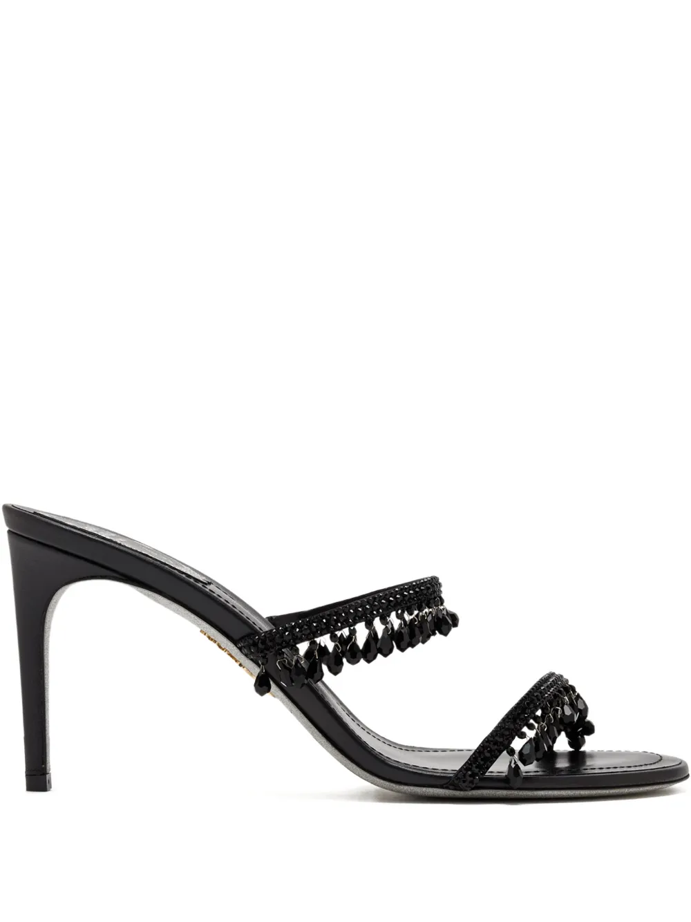 René Caovilla Chandelier crystal-embellished sandals Zwart