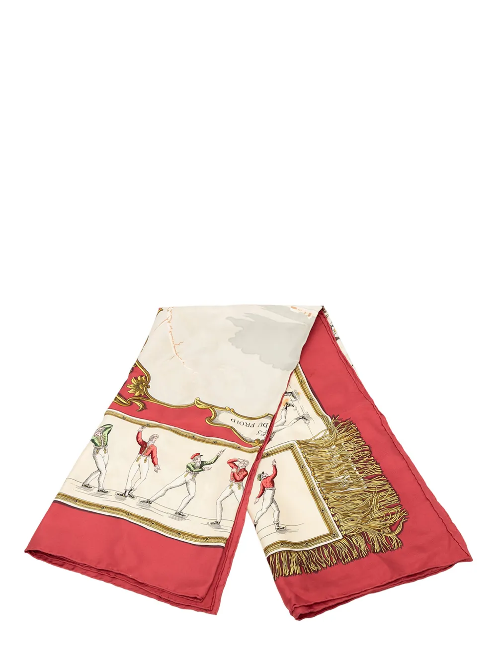 Hermès Pre-Owned Foulard 90 Les Plaisirs du Froid in seta XX secolo - Bianco