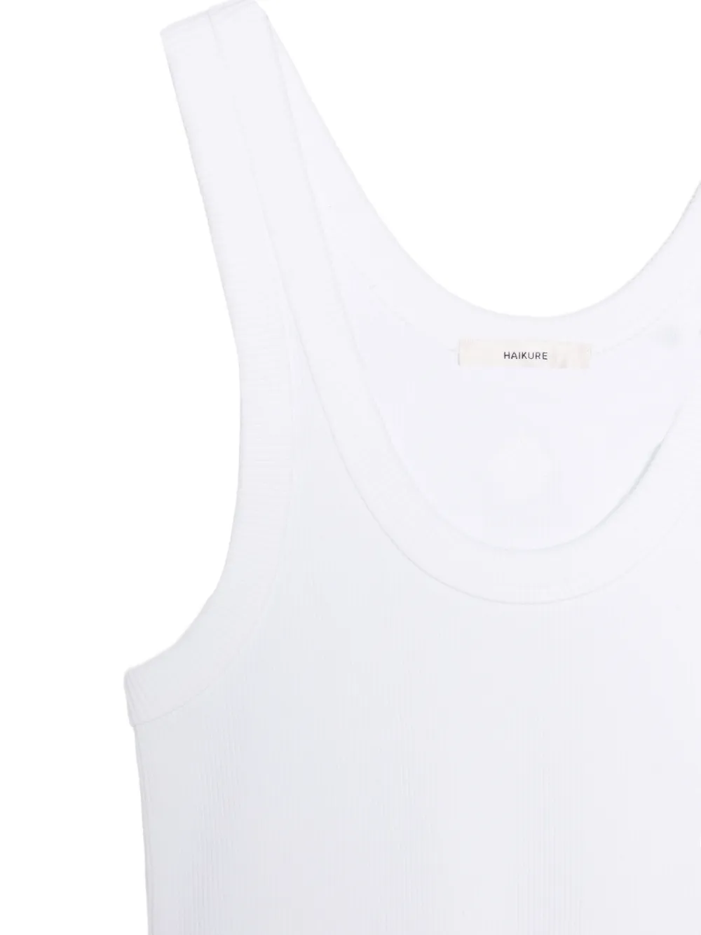  Haikure Ribbed Top - White 