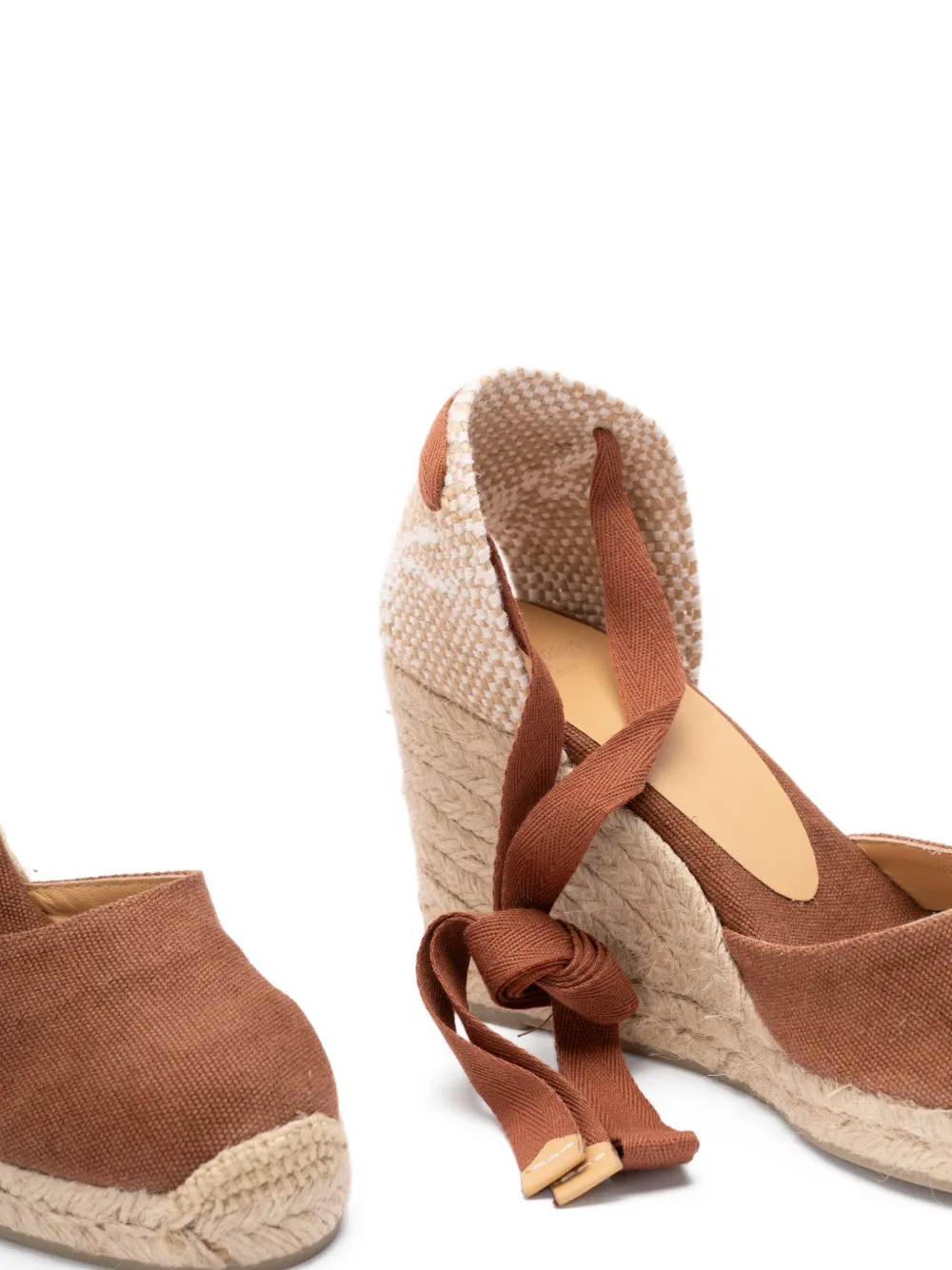  Castañer Ribbon Wedge Espadrilles - Brown 