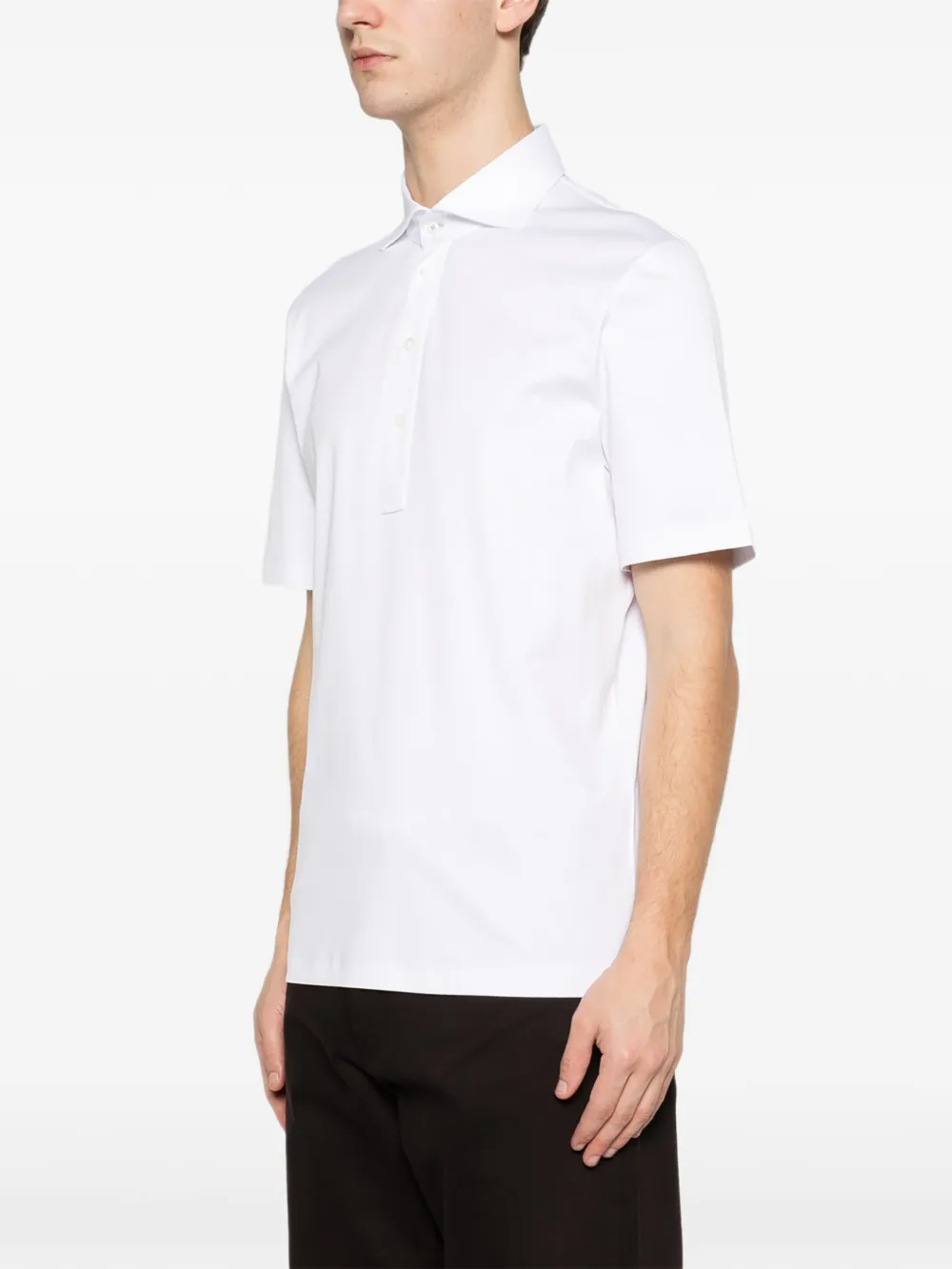 Brunello Cucinelli Poloshirt met knopen Wit