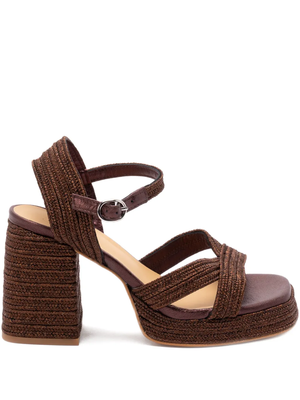 Castañer platform block heel sandals | Brown | Image 1
