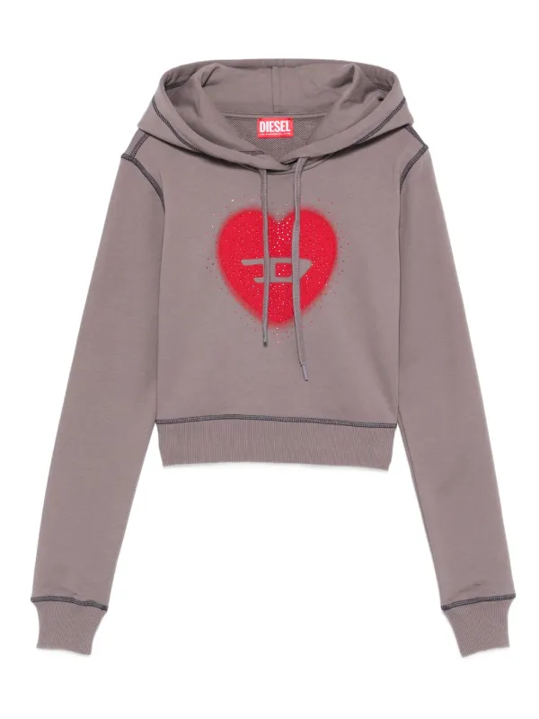 Diesel F-Slimmy-Hood-S5 Hoodie | Grey | FARFETCH CA