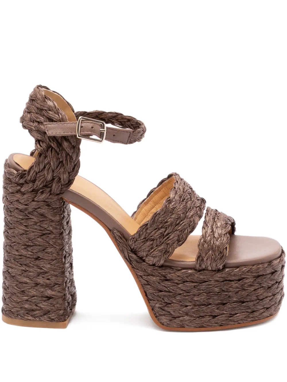 Castañer platform raffia espadrilles | Brown | Image 1