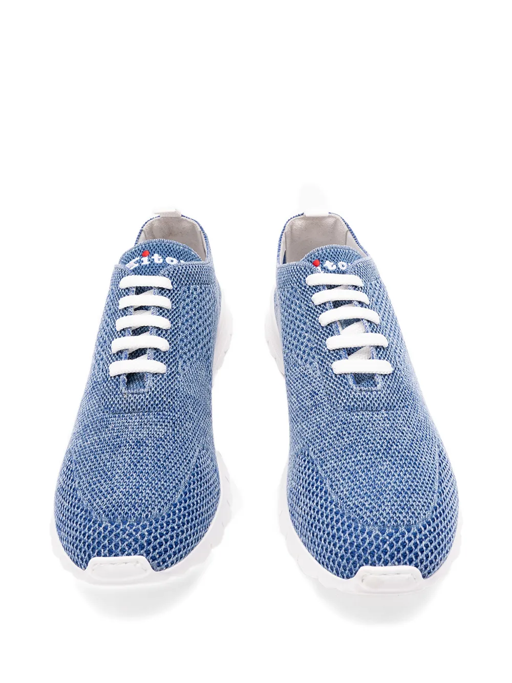 Kiton Getextureerde low-top sneakers Blauw