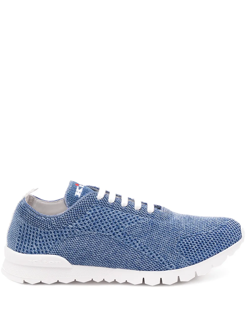 Kiton Getextureerde low-top sneakers Blauw