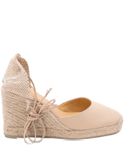 Castañer flower tie wedge espadrilles