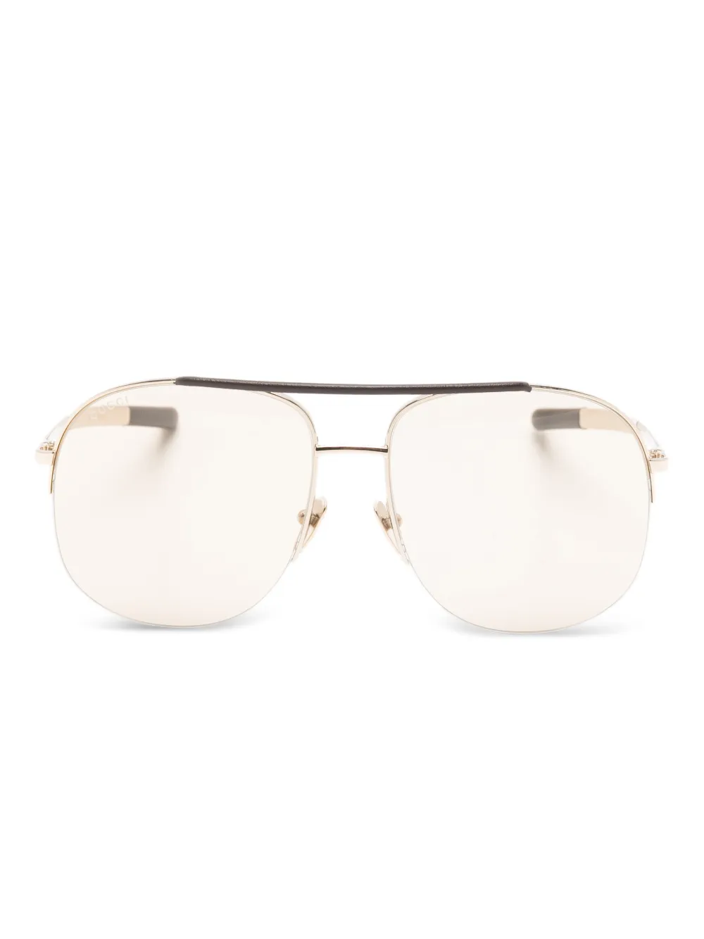Gucci Eyewear Occhiali da sole con montatura stile pilota - Oro
