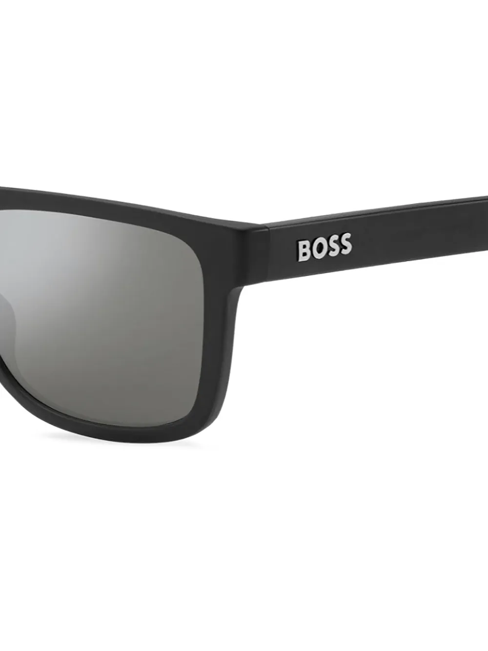  Hugo Boss Br Matt Rectangle Sunglasses - Black 