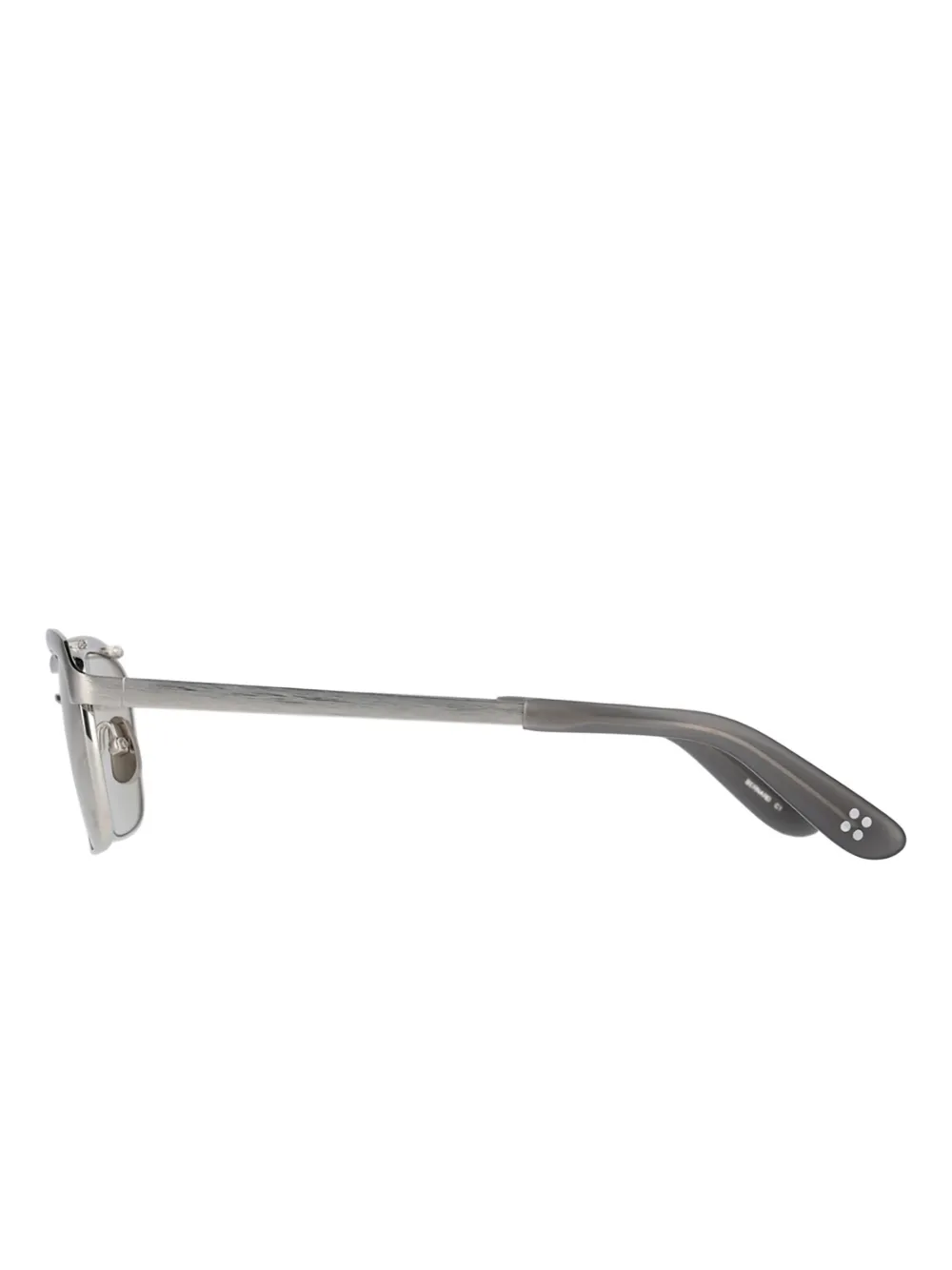  Yellows Plus Metallic Browline Sunglasses - Silver 
