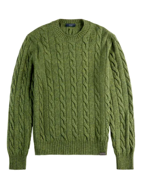Fay cable-knit crew-neck sweater