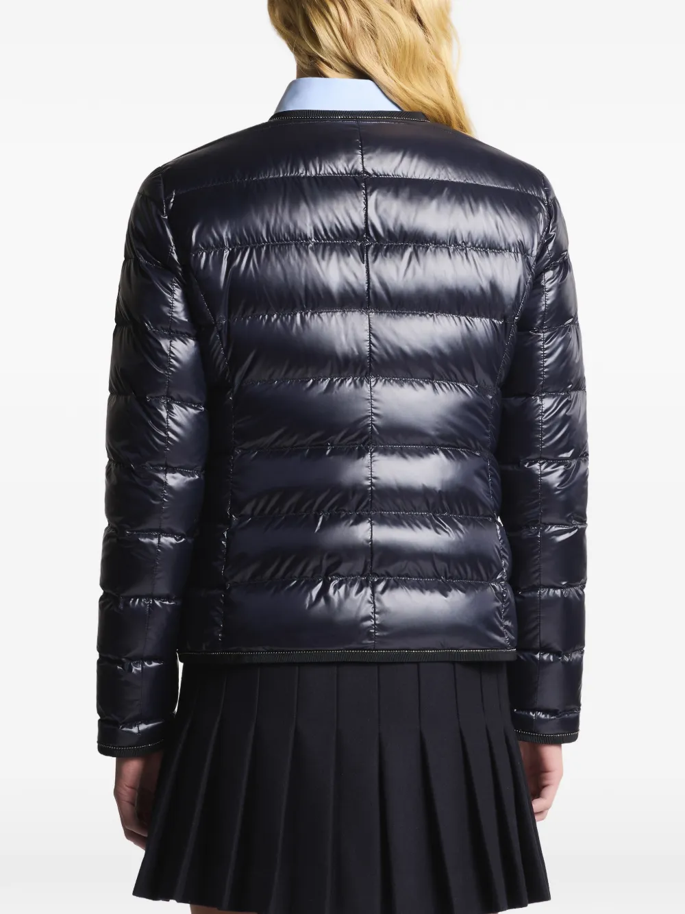 Fay Kraagloze jas Blauw