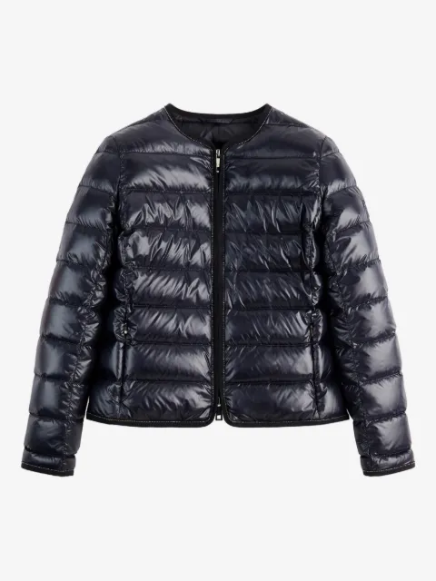 Fay quilted collarless coat