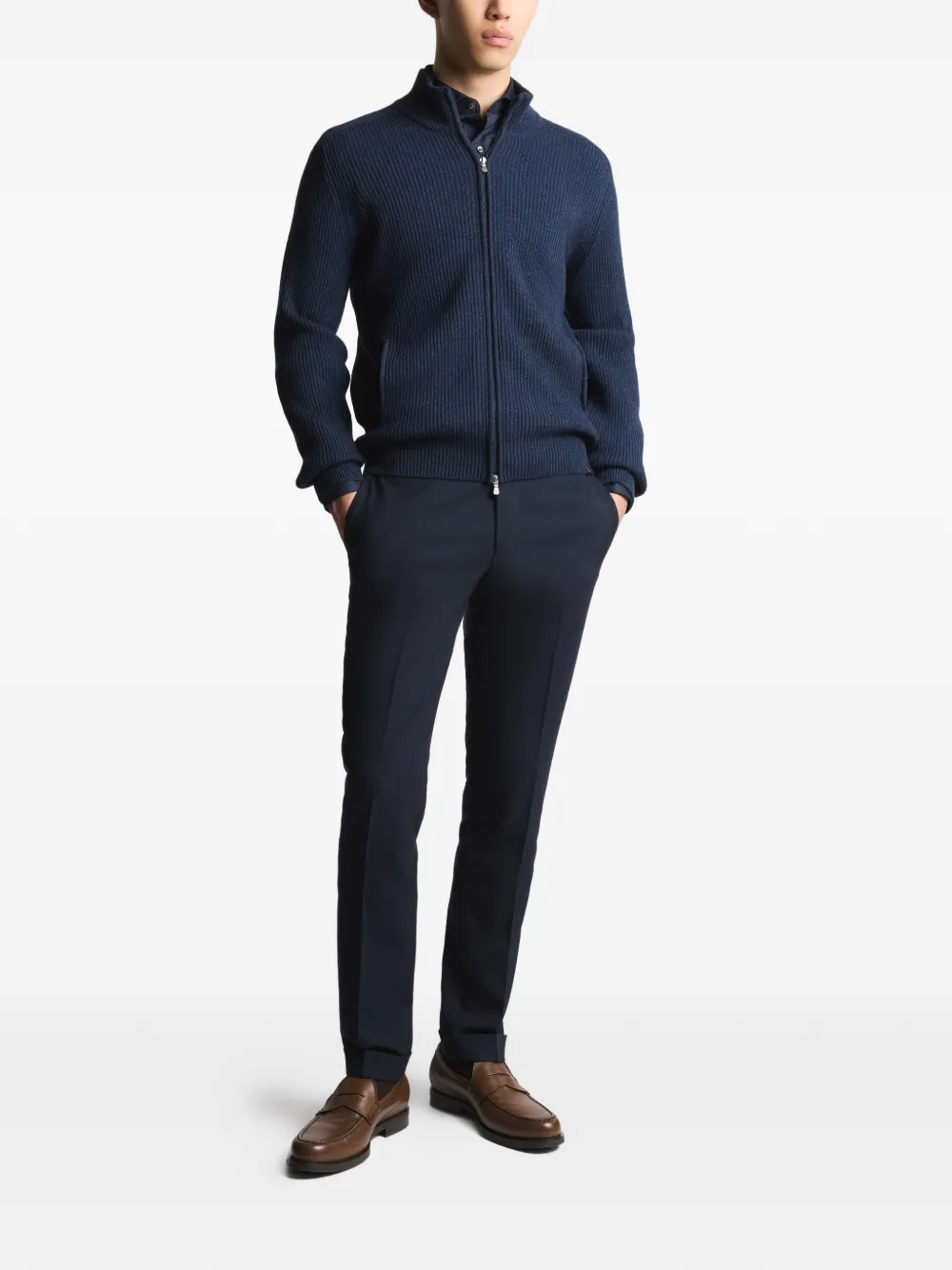 Fay zip ribbed cardigan | Cardigans | Image 2