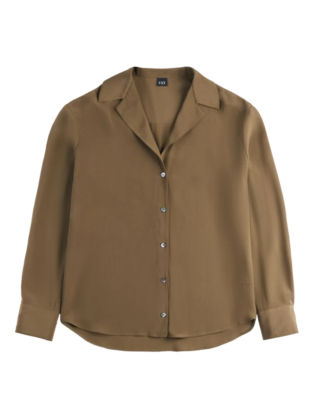 Fay silk shirt - Marrone