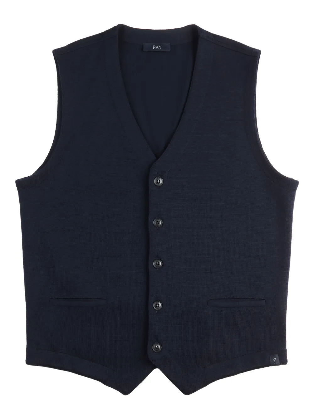 Fay V-neck buttoned waistcoat - Blu