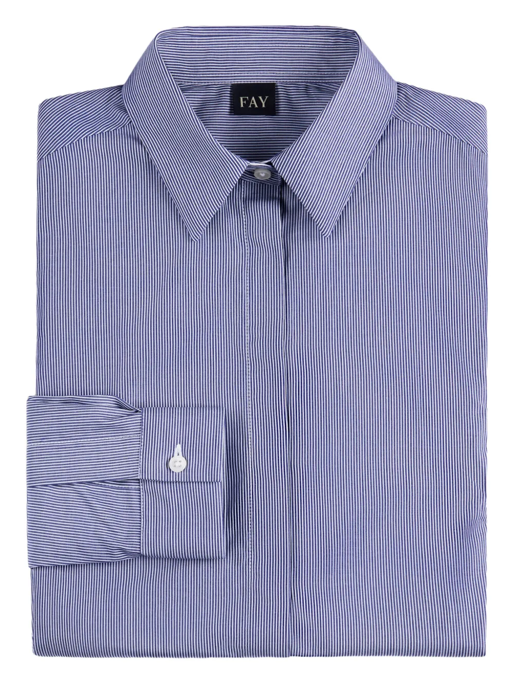 Fay striped slim shirt - Blu