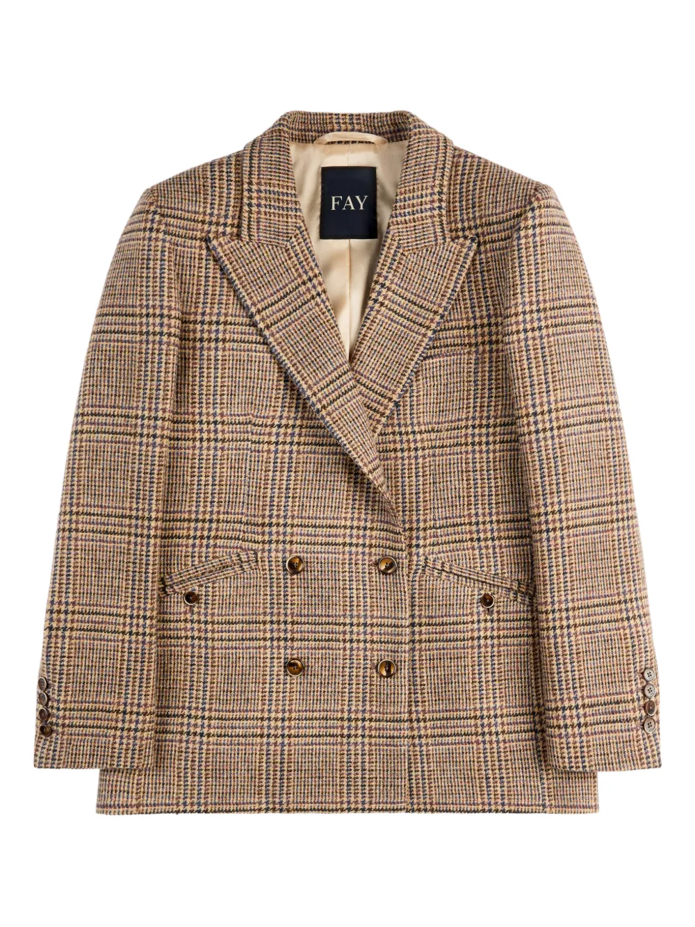 Fay double-breasted check jacket | marrón | Image 1