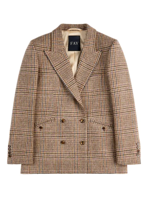Fay double-breasted check jacket