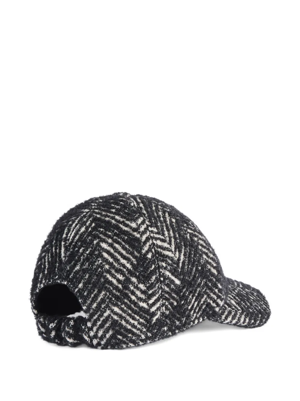 Fay herringbone baseball cap - Zwart