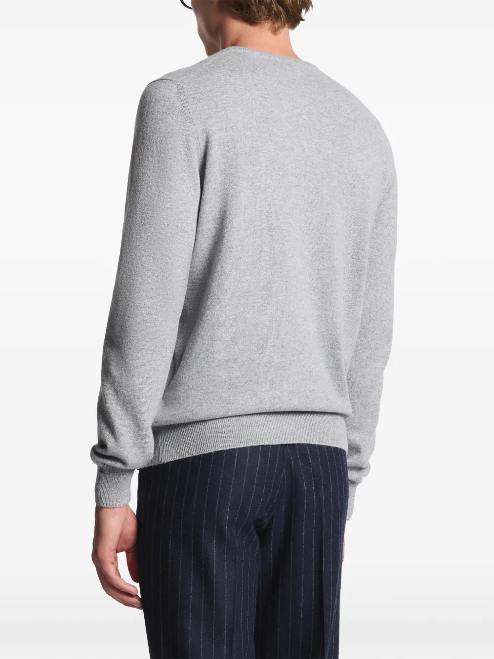  Fay Round-neck Long-sleeved Sweater - Grey 