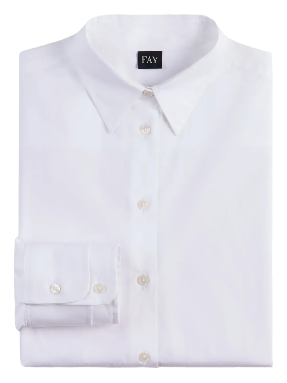 Fay double-cuff shirt - Bianco