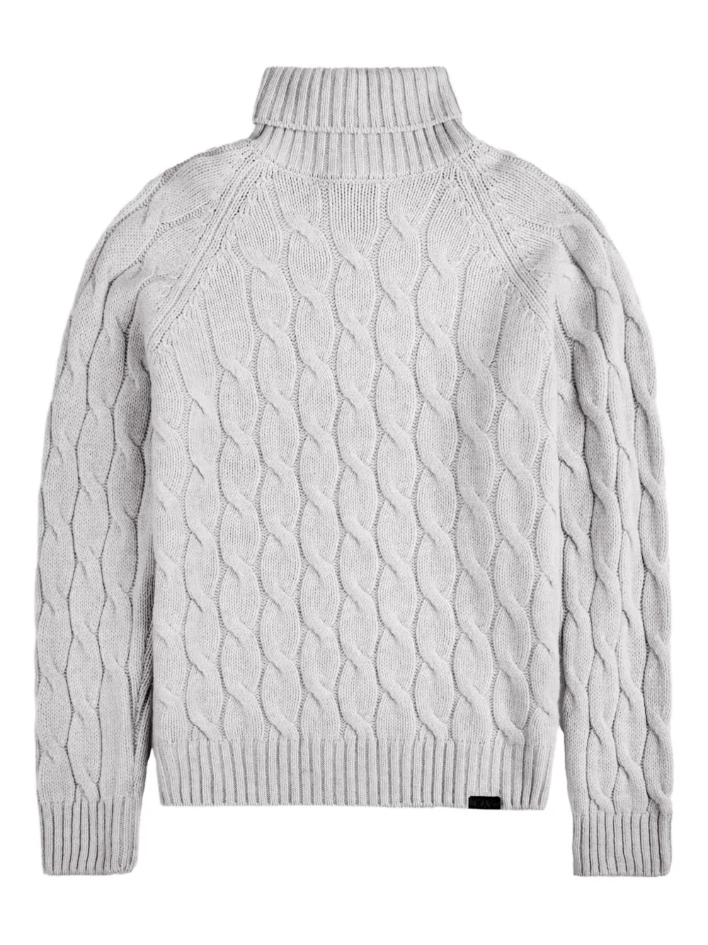 Fay cable knit roll-neck sweater - Grigio