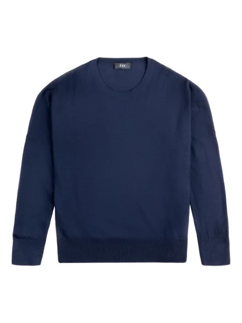 Fay suéter con cuello redondo y mangas farol