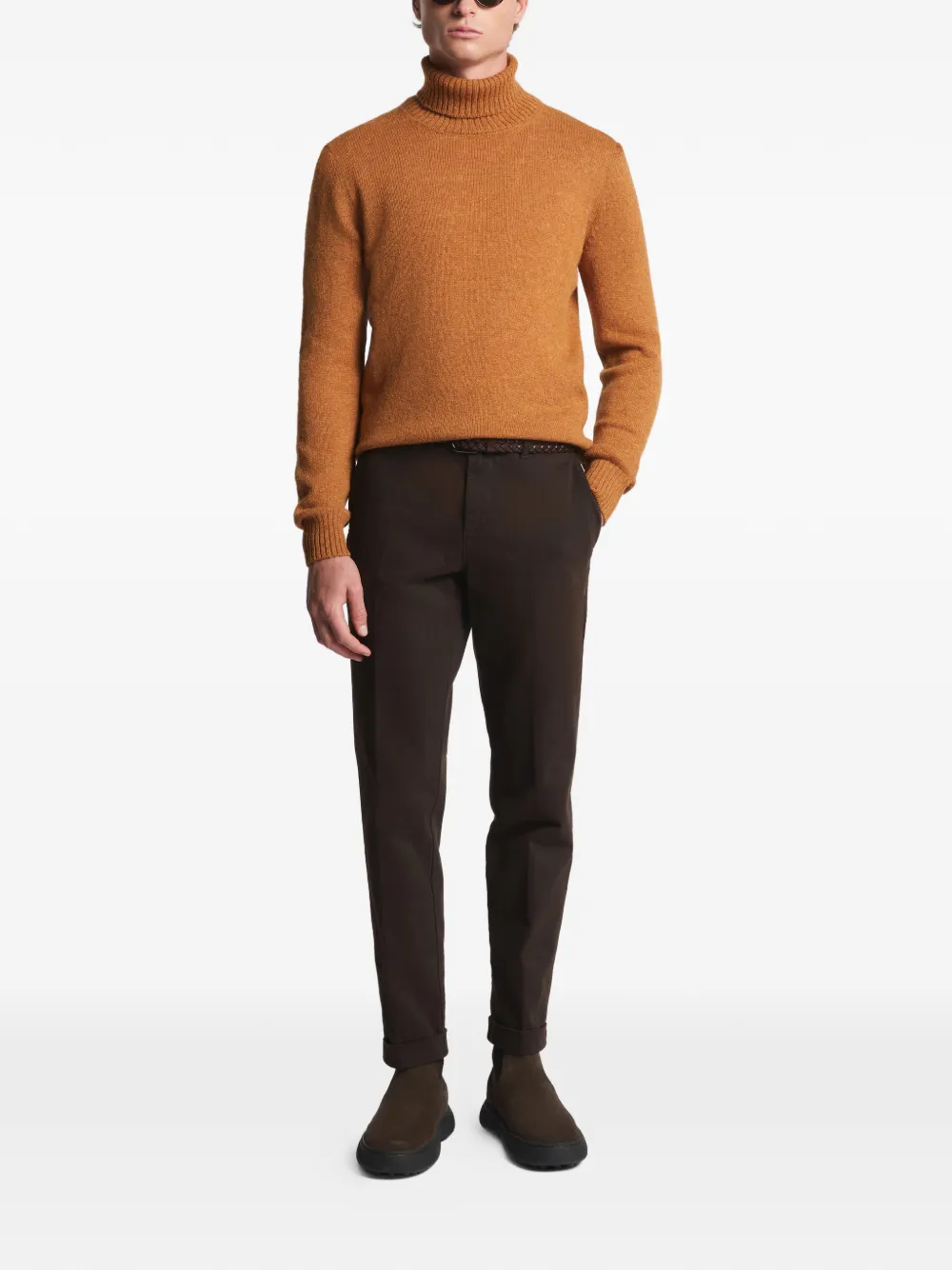 Fay roll-neck long-sleeve sweater - Oranje