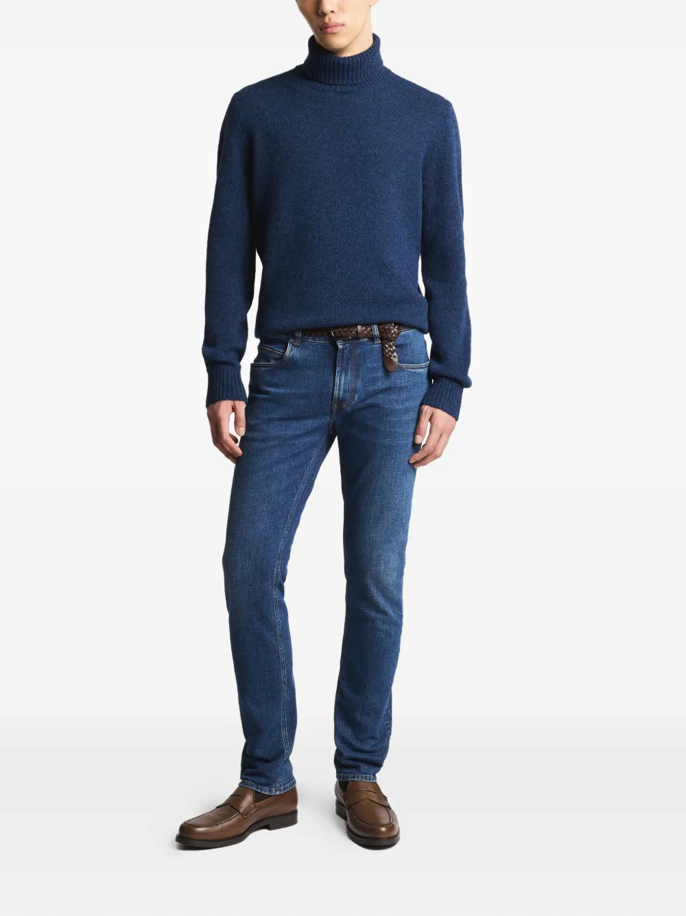 Fay roll-neck sweater - Blauw