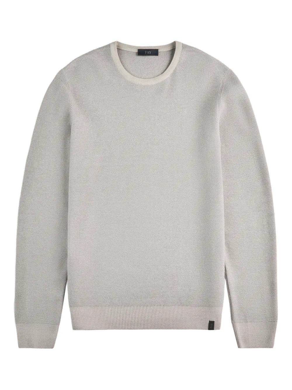 Fay honeycomb crew-neck sweater - Toni neutri