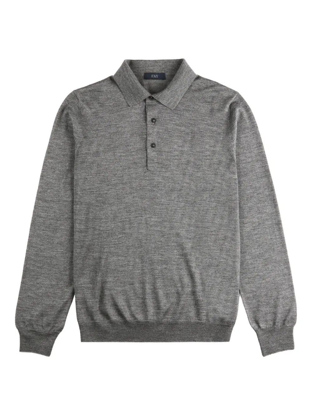 Fay long-sleeve polo shirt - Grigio