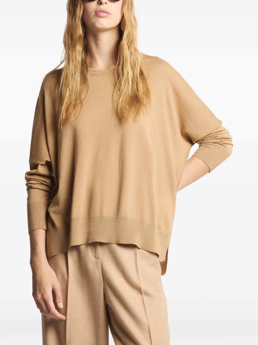  Fay Long-sleeve Crew-neck Sweater - Neutrals 