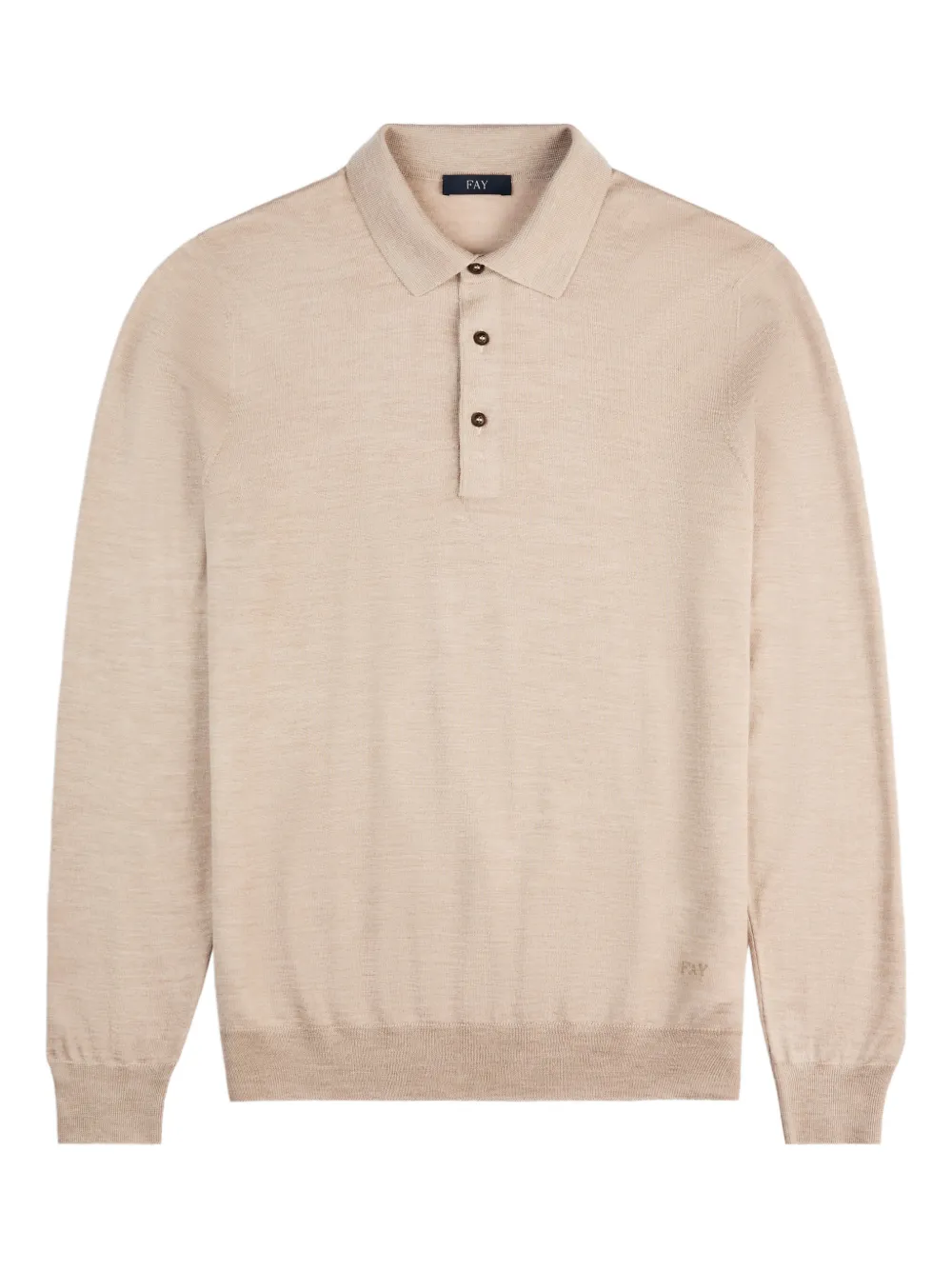 Fay long-sleeved polo shirt - Toni neutri