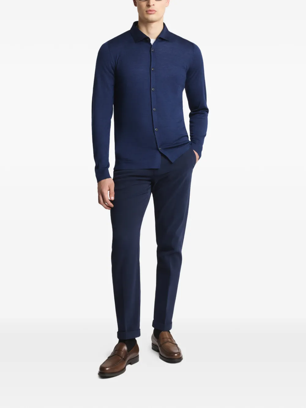 Fay buttoned shirt - Blauw