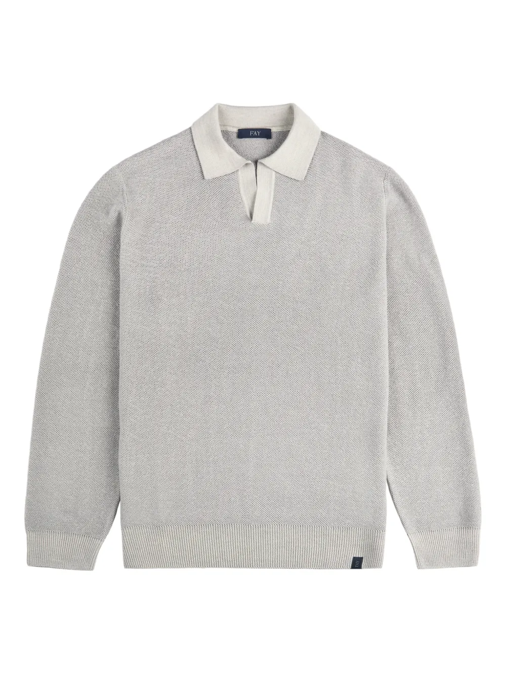 Fay honeycomb collar sweater | Grey | Image 1
