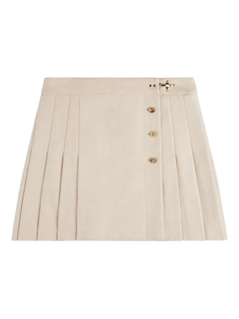Fay pleated buttoned mini skirt