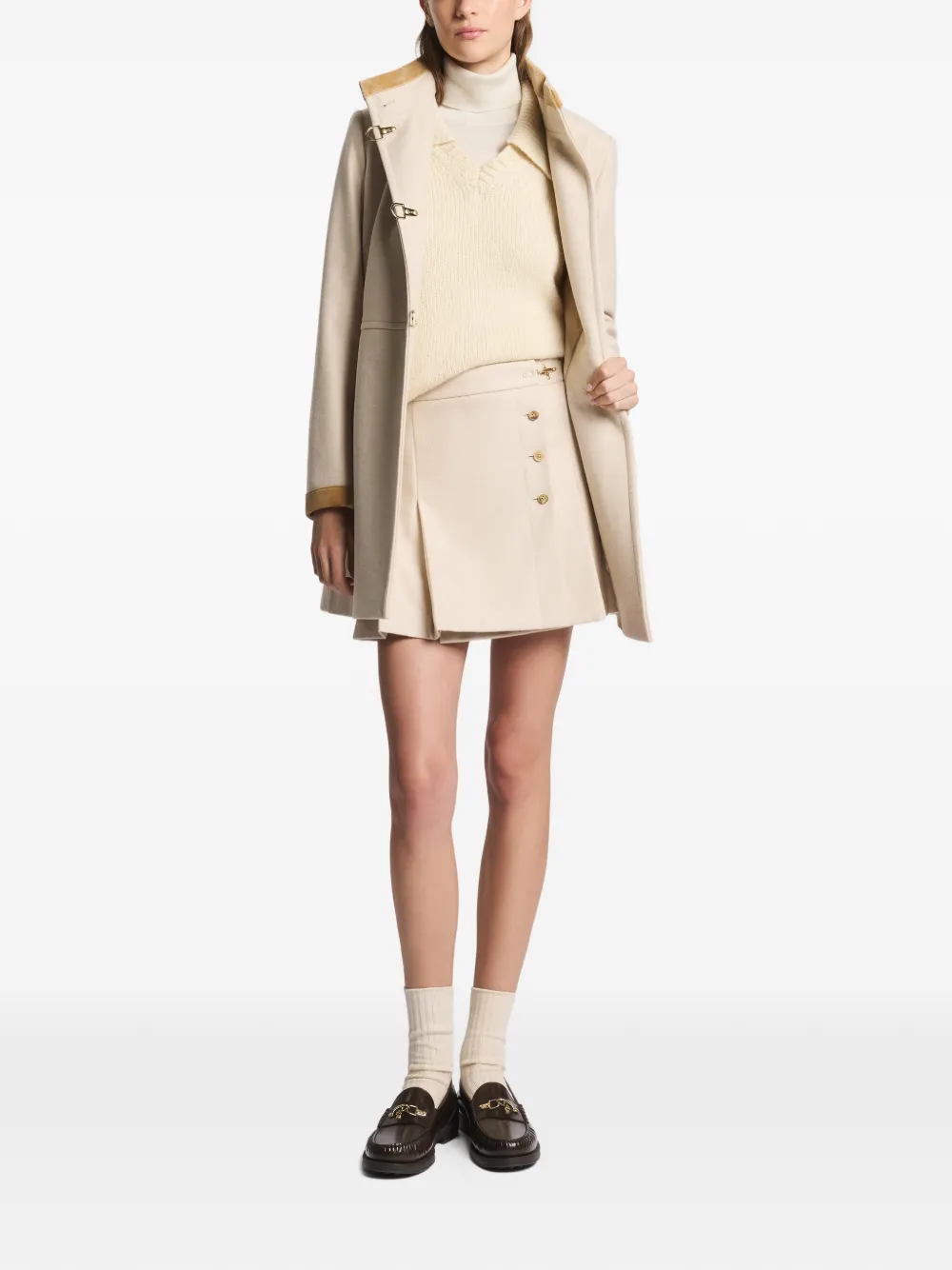 Fay pleated buttoned mini skirt | Pleated Skirts | Image 2