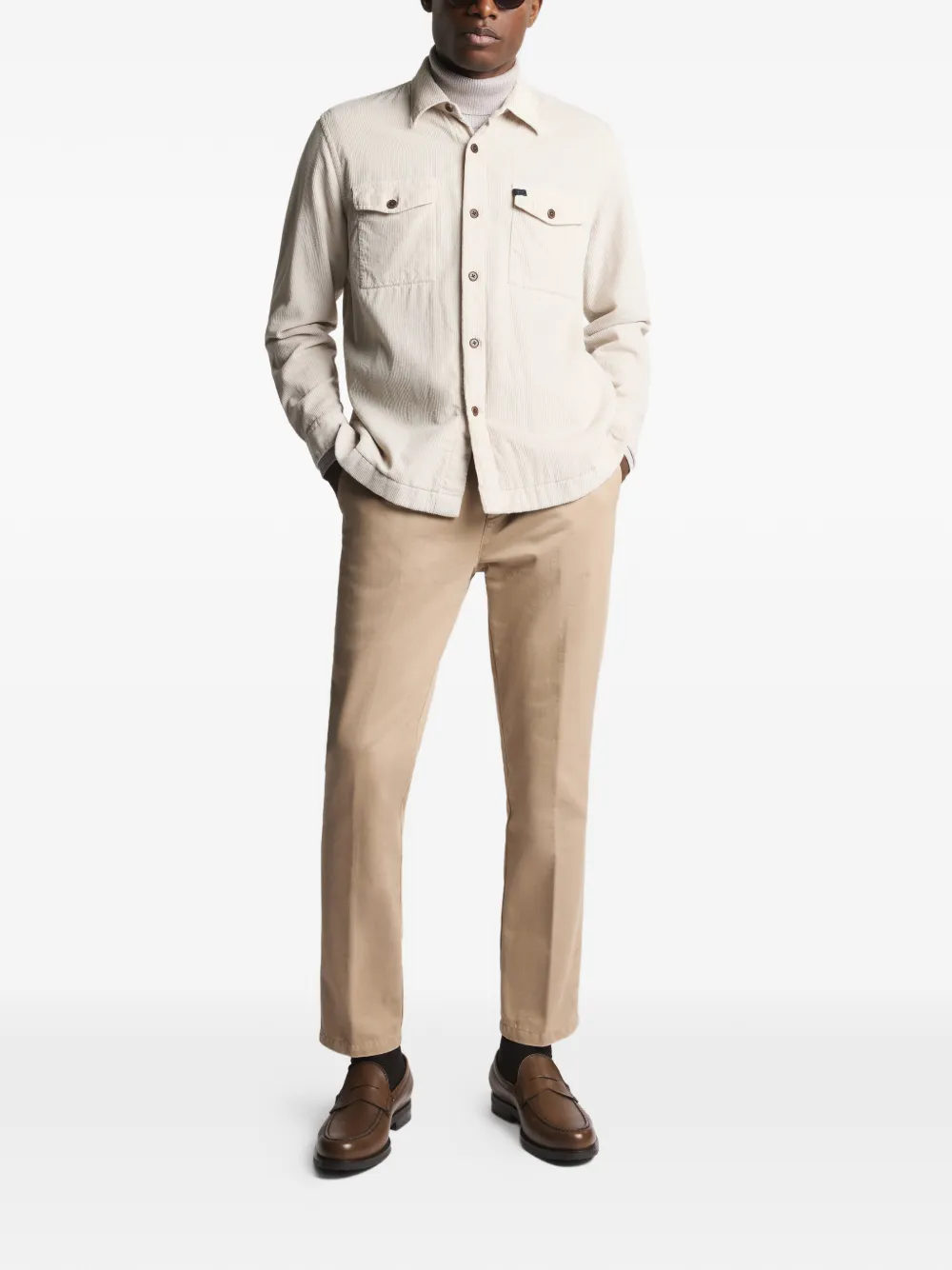 Fay pocket corduroy shirt - Beige